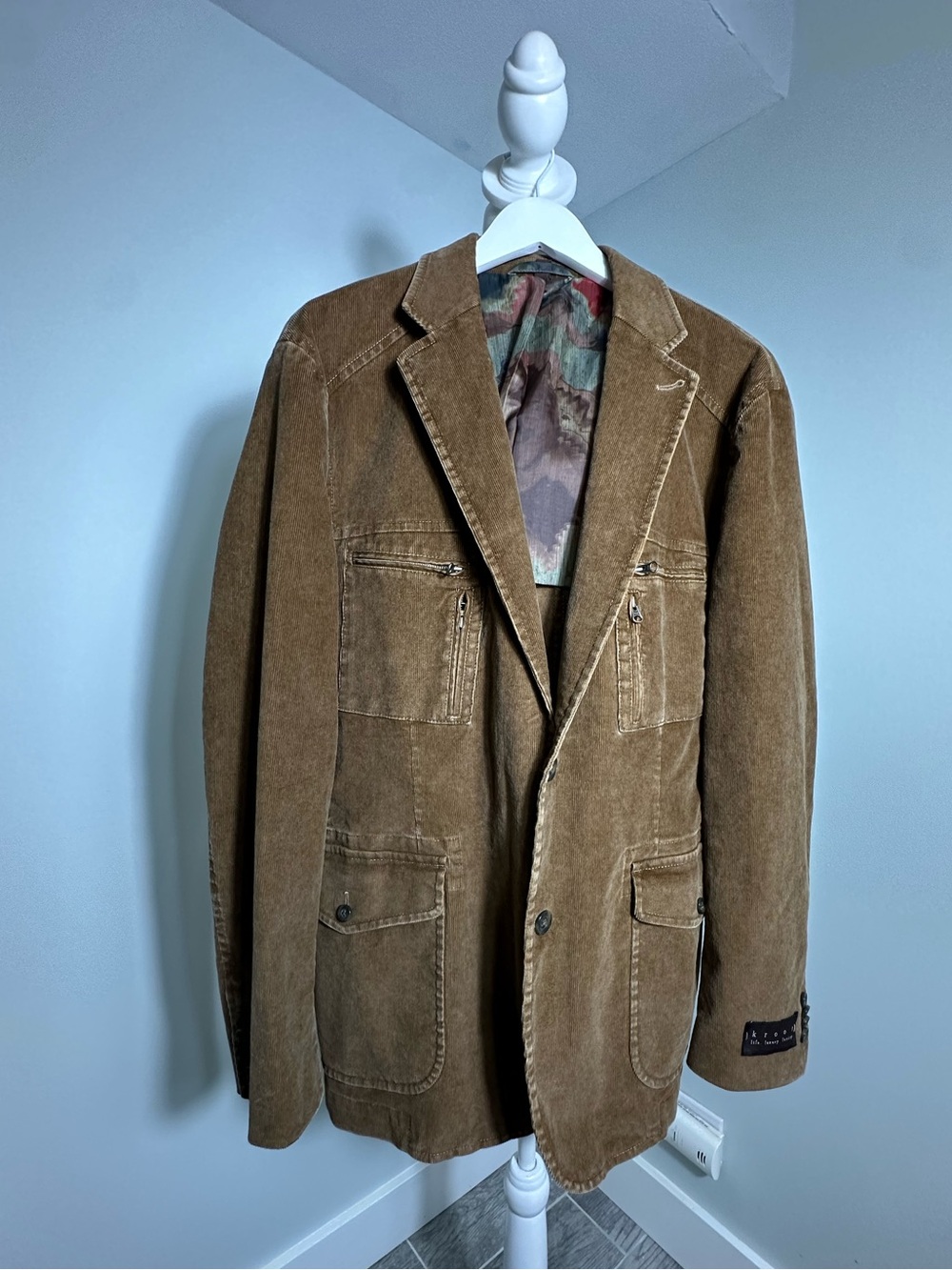 Kroon Men’s Corduroy Sport Coat Jacket 42R Academia classic preppy blazer EUC